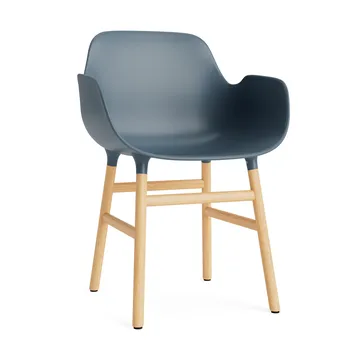 Form Armlehnstuhl - Blue, Eichenholzbeine - Normann Copenhagen