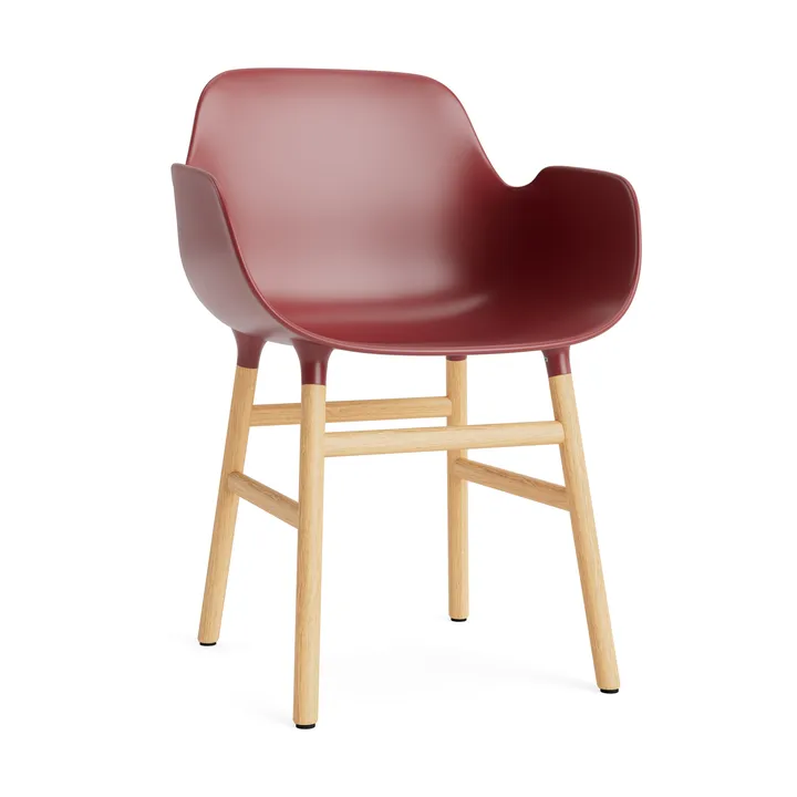 Form Armlehnstuhl - Red, Eichenholzbeine - Normann Copenhagen