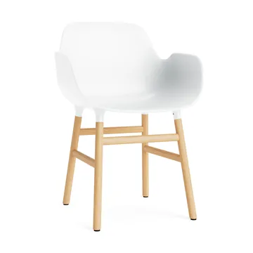 Form Armlehnstuhl - White, Eichenholzbeine - Normann Copenhagen