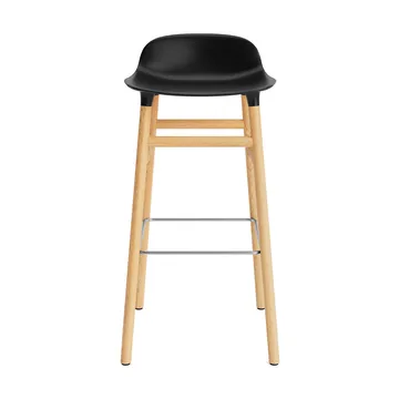Form Barstuhl Eichen-Beine 75cm - Schwarz - Normann Copenhagen