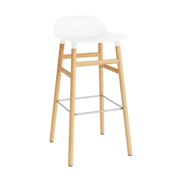 Form Barstuhl Eichen-Beine 75cm - Weiß - Normann Copenhagen