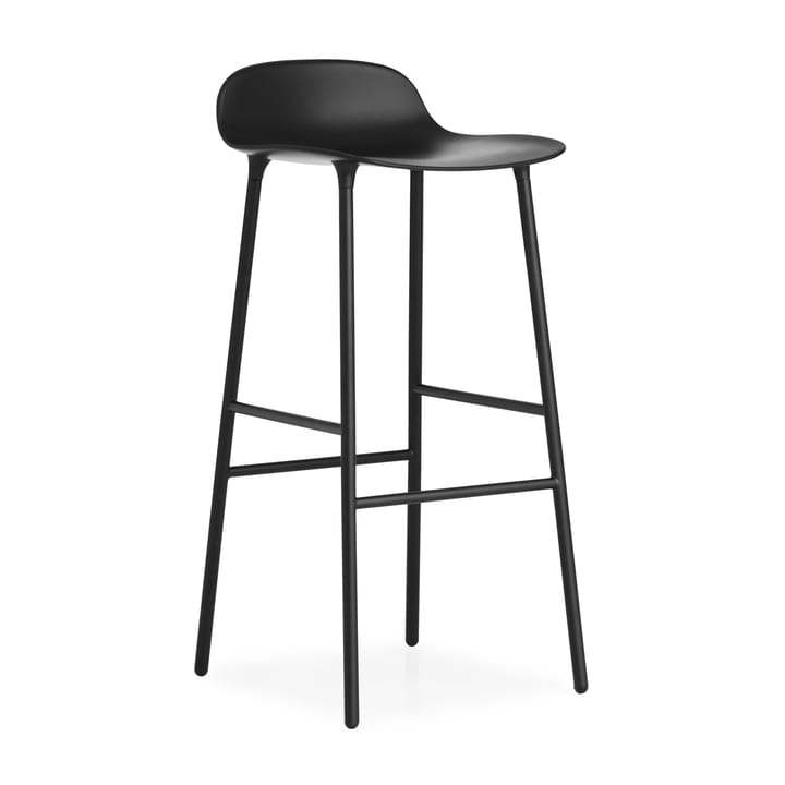 Form Barstuhl Metallbeine 75cm - Schwarz - Normann Copenhagen