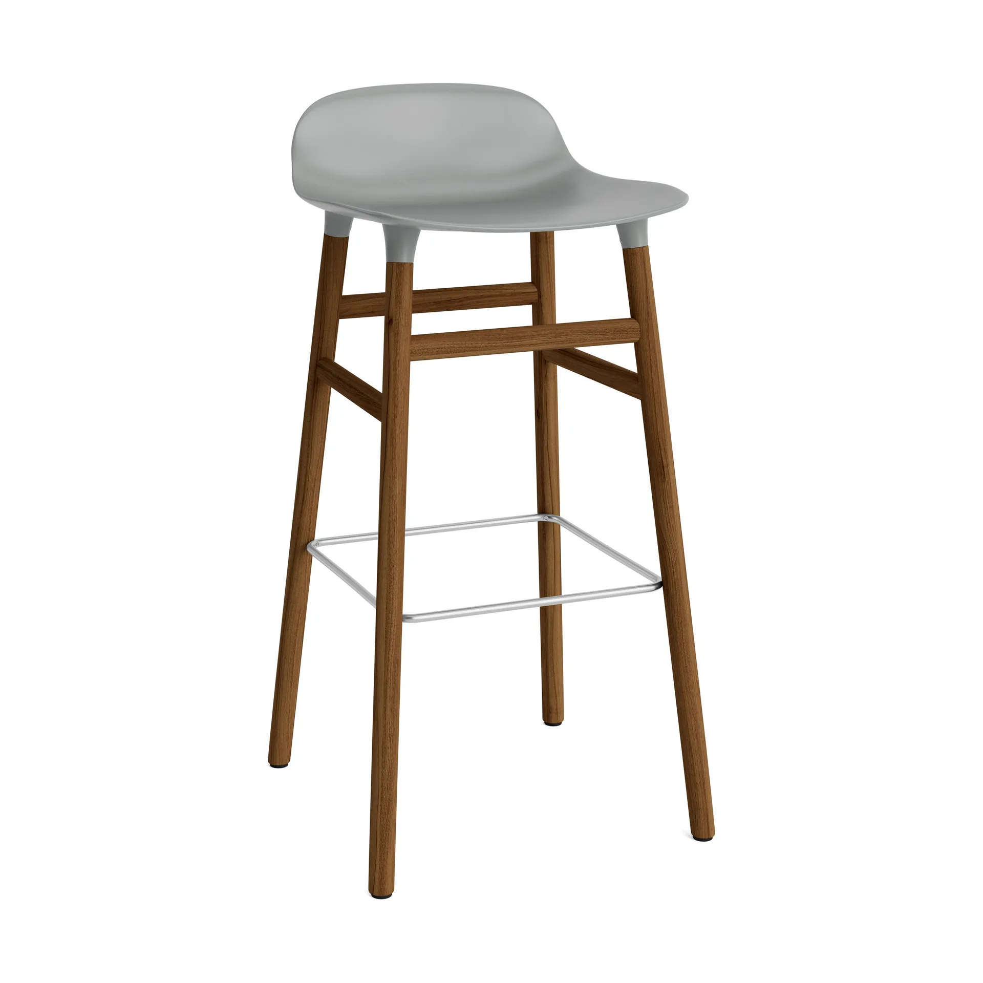 Form Barstuhl valnötsBeine 75cm, Grau Normann Copenhagen