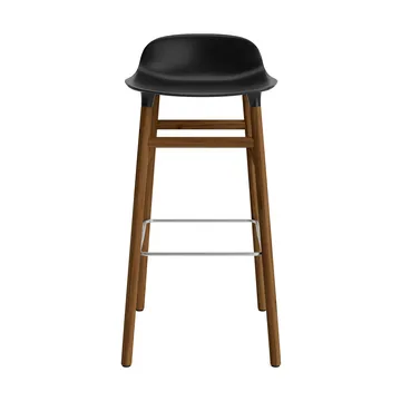 Form Barstuhl valnötsBeine 75cm - Schwarz - Normann Copenhagen