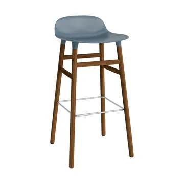 Form Barstuhl valnötsBeine 75cm - Weiß - Normann Copenhagen