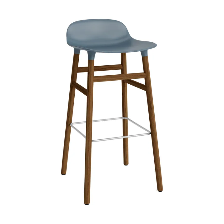Form Barstuhl valnötsBeine 75cm - Weiß - Normann Copenhagen