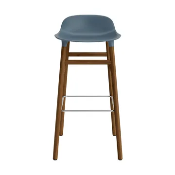 Form Barstuhl valnötsBeine 75cm - Weiß - Normann Copenhagen