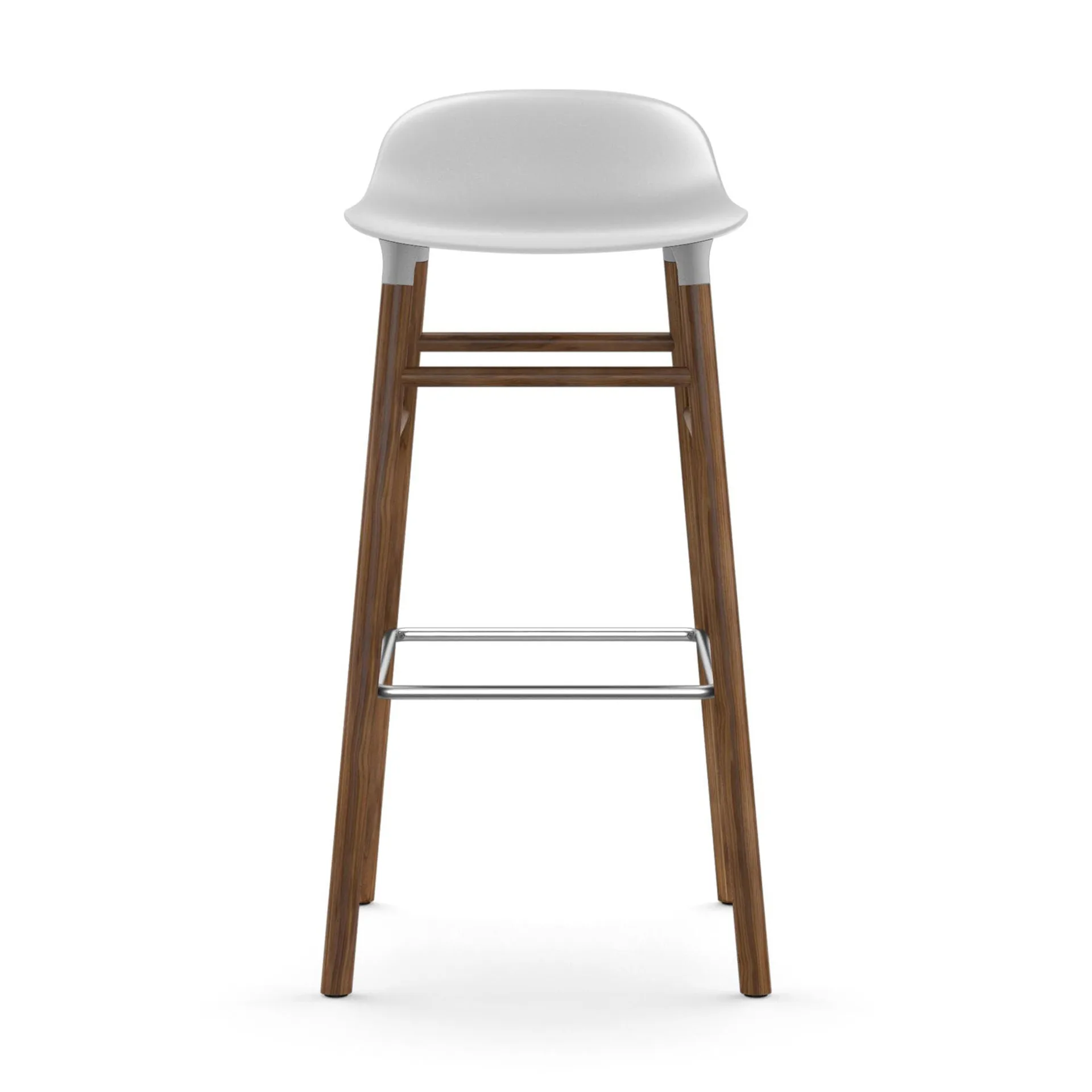 Form Barstuhl valnötsBeine 75cm, Weiß Normann Copenhagen