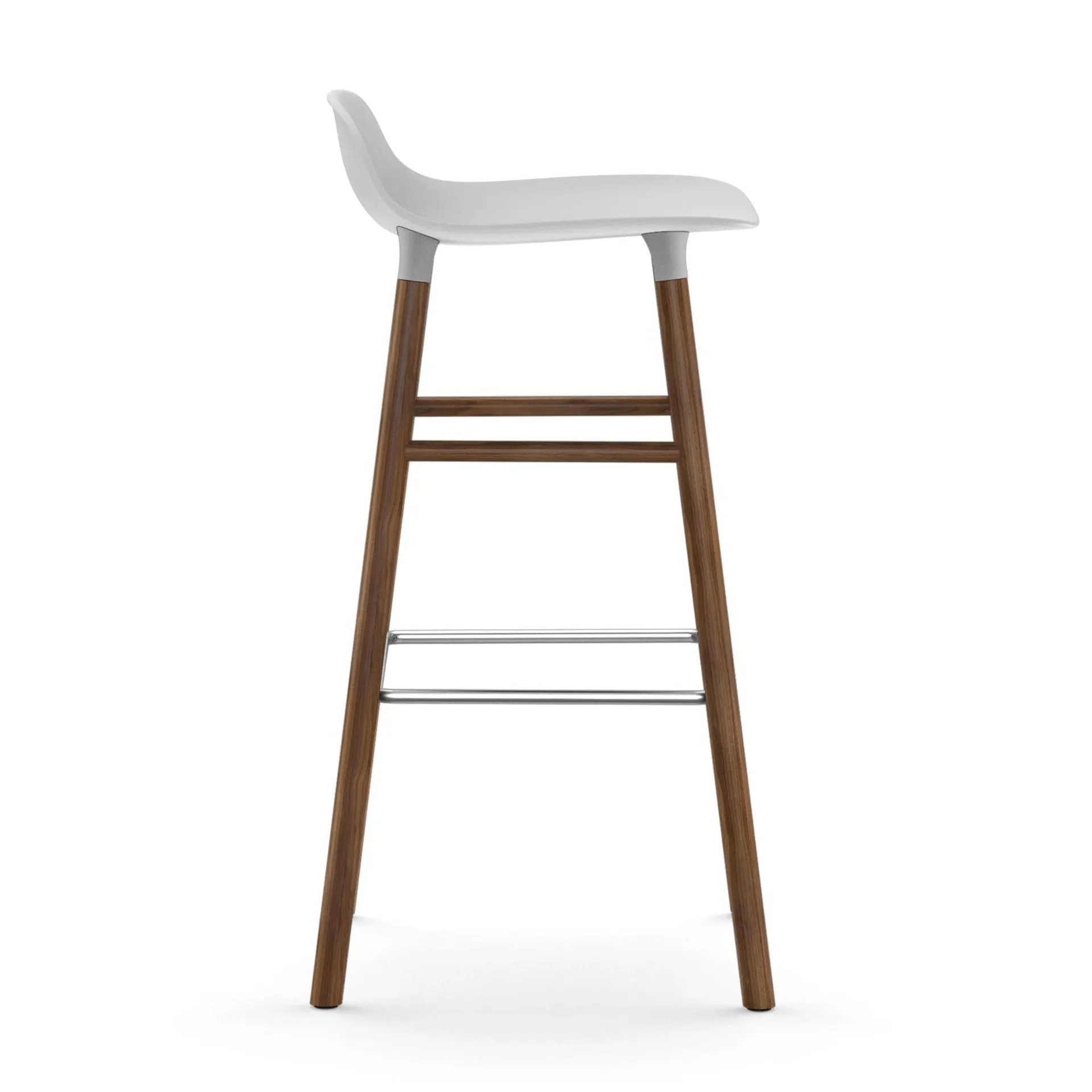 Form Barstuhl valnötsBeine 75cm, Weiß Normann Copenhagen