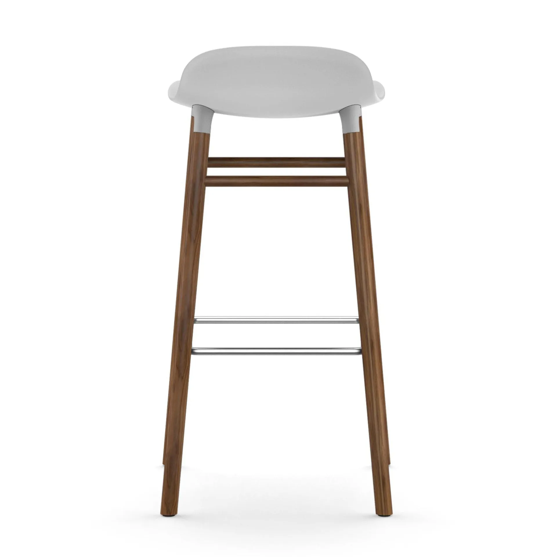 Form Barstuhl valnötsBeine 75cm, Weiß Normann Copenhagen
