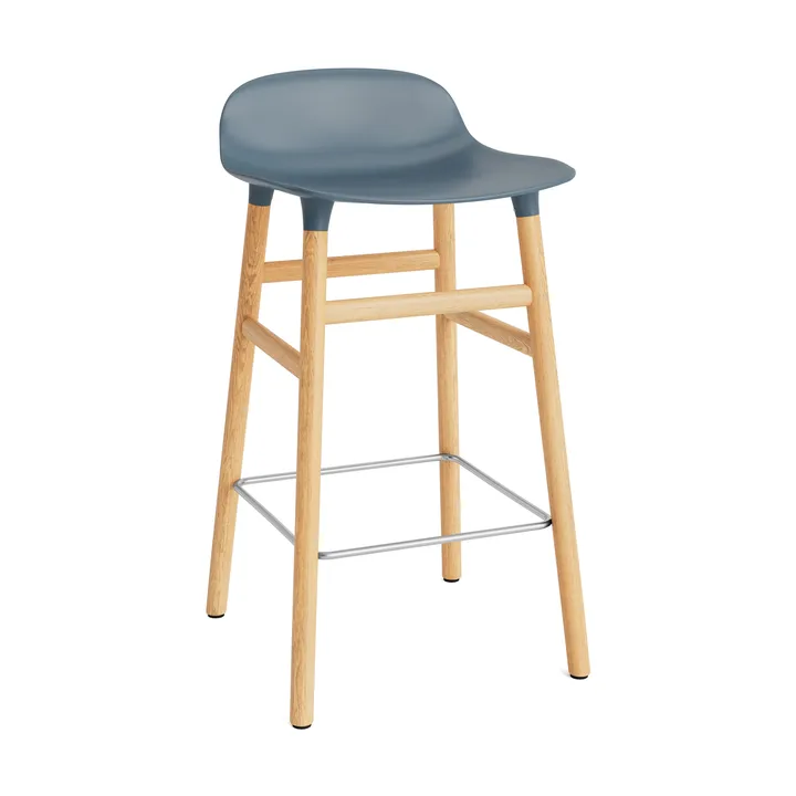 Form Chair Barstuhl Eichen-Beine - Blau - Normann Copenhagen