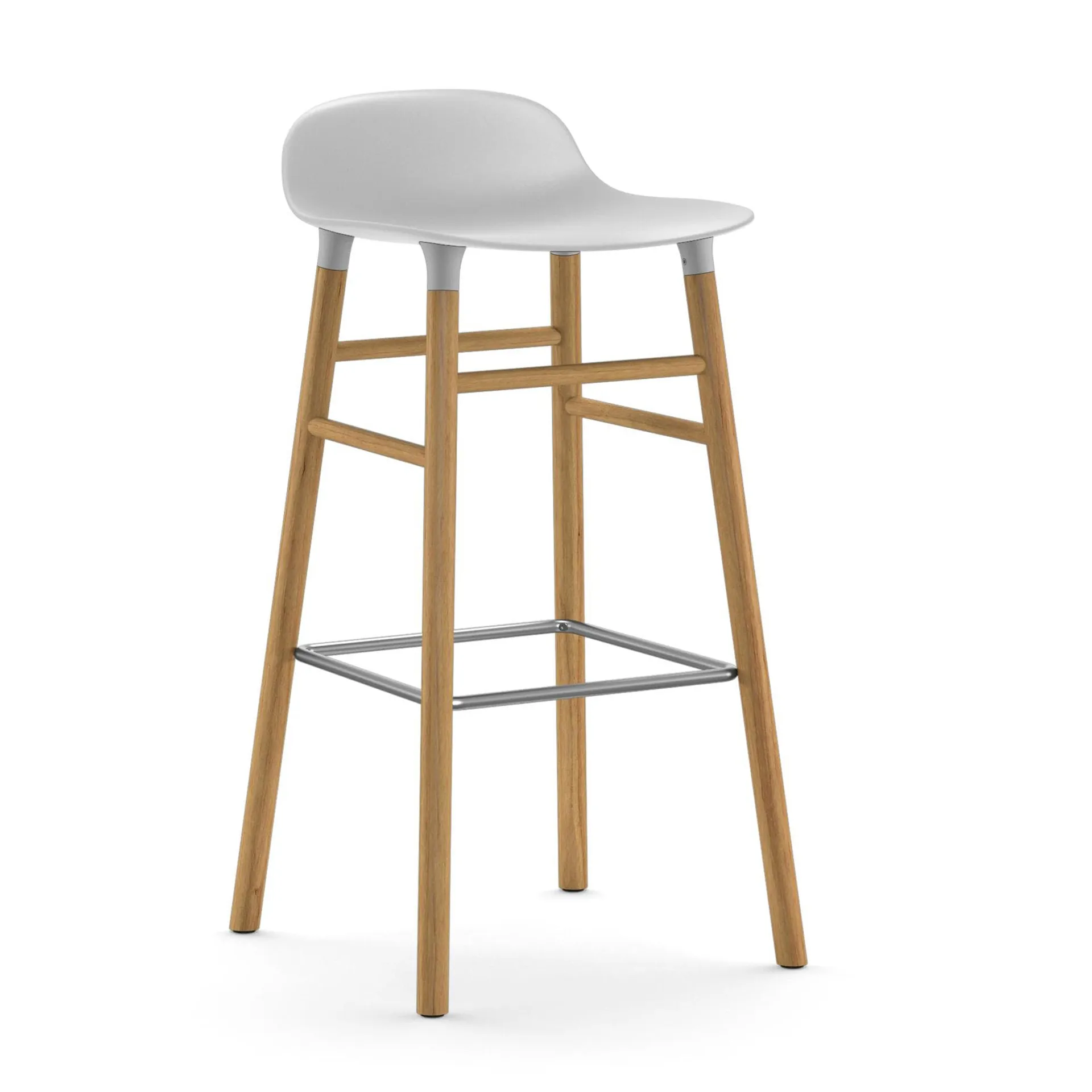 Form Chair Barstuhl Eichen-Beine, Weiß Normann Copenhagen