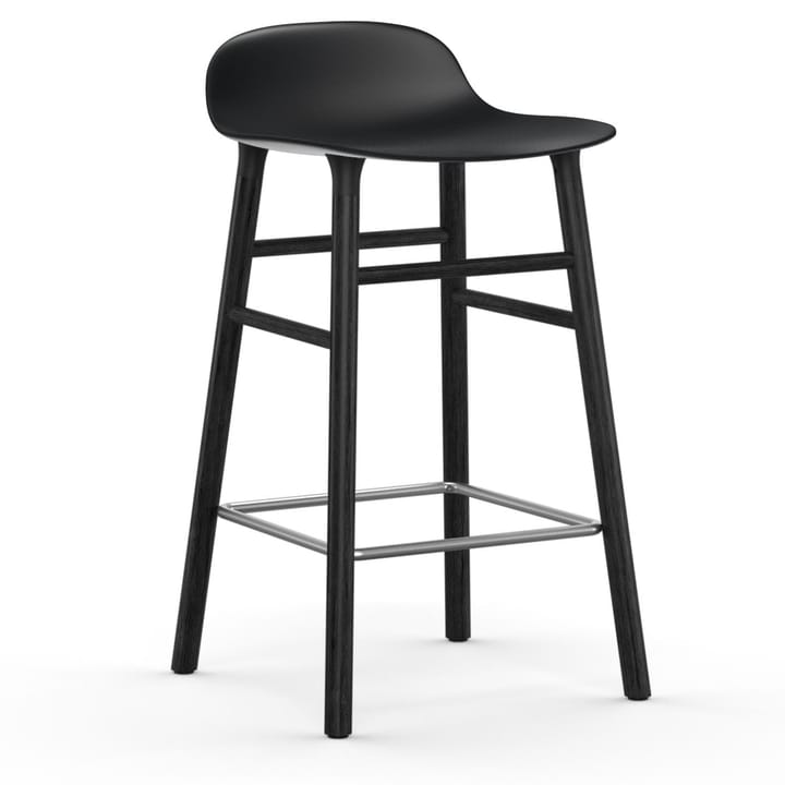 Form Chair Barstuhl lackierte Eichenbeine 65cm, Schwarz Normann Copenhagen