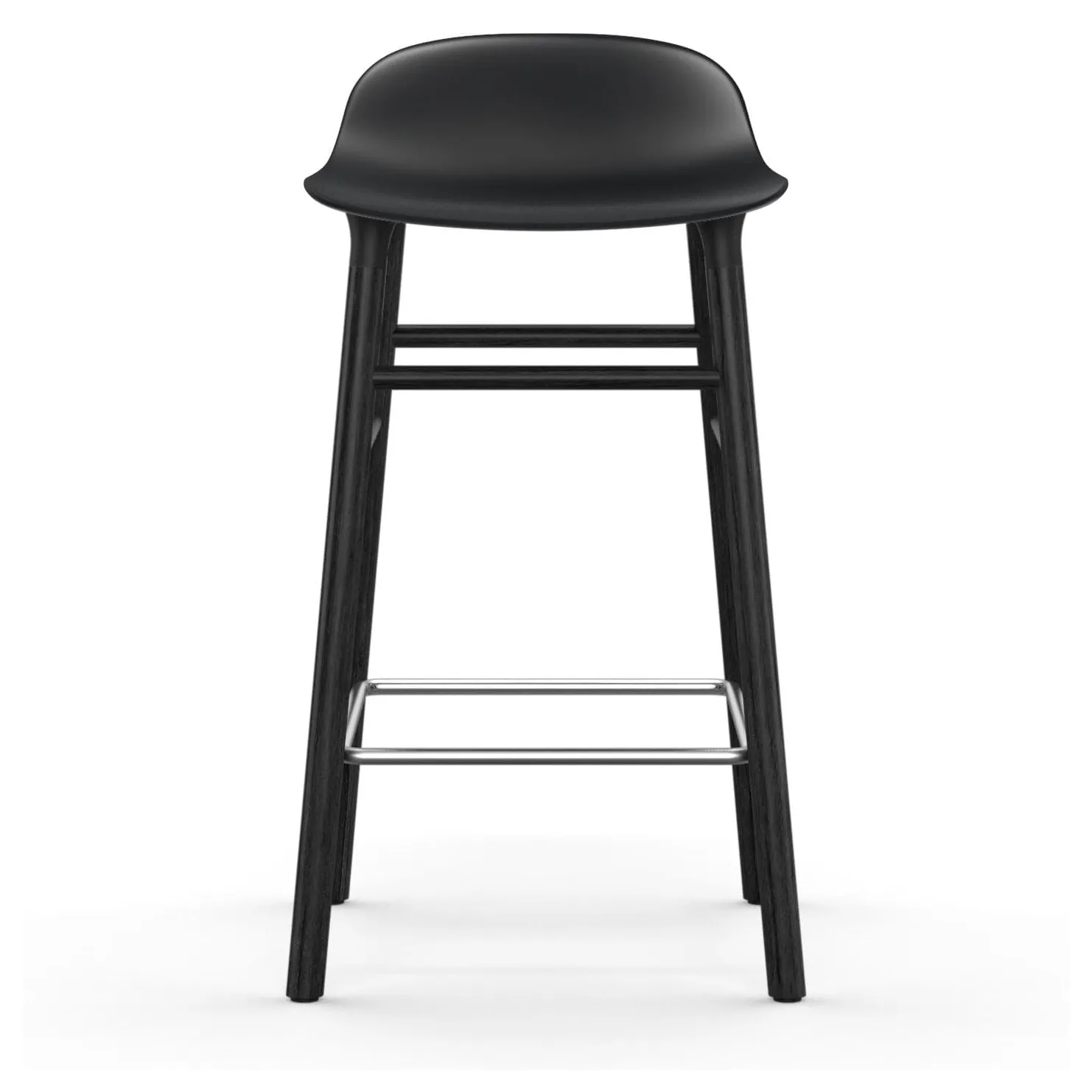 Form Chair Barstuhl lackierte Eichenbeine 65cm, Schwarz Normann Copenhagen