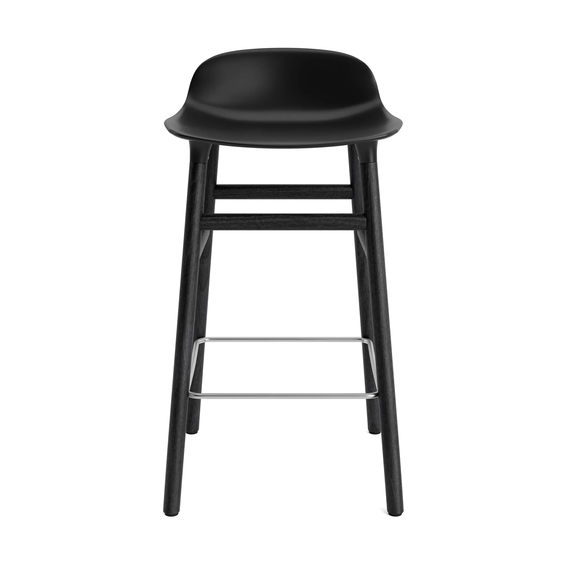 Form Chair Barstuhl lackierte Eichenbeine 65cm, Schwarz Normann Copenhagen