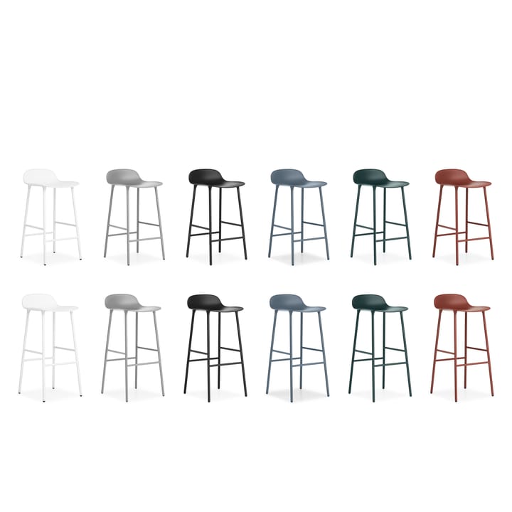 Form Chair Barstuhl metallBeine, Weiß Normann Copenhagen