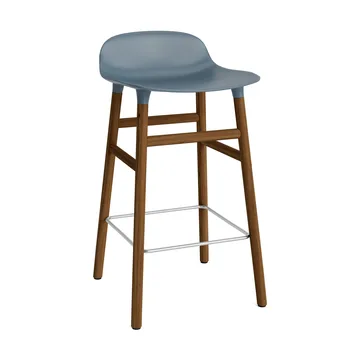 Form Chair Barstuhl valnötsBeine - Blau - Normann Copenhagen