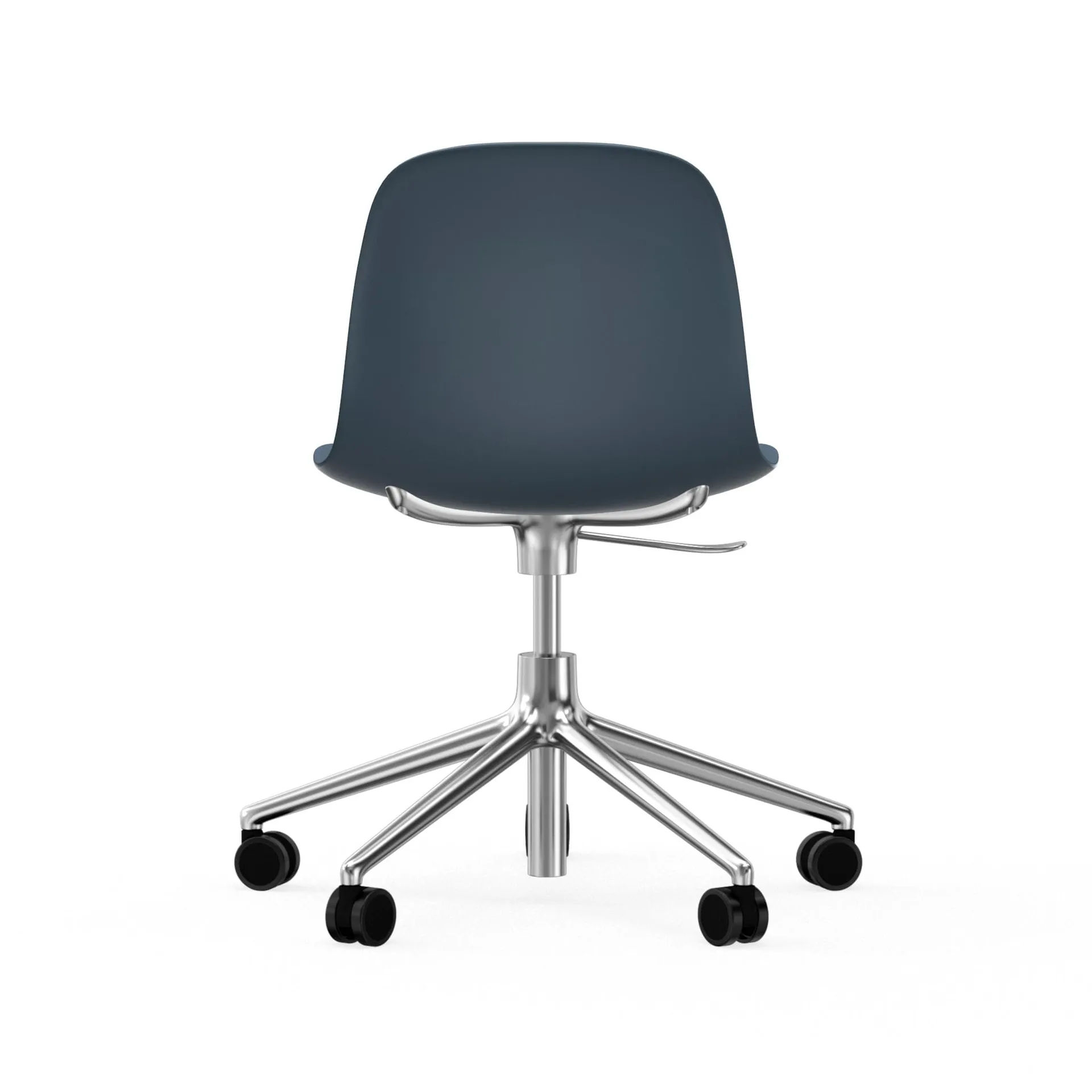 Form chair drehbar, 5W Bürostuhl, Blau, Aluminiumrollen Normann Copenhagen