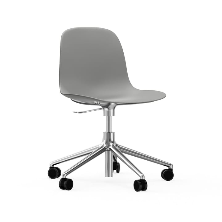 Form chair drehbar, 5W Bürostuhl, Grau , Aluminium, Rollen Normann Copenhagen