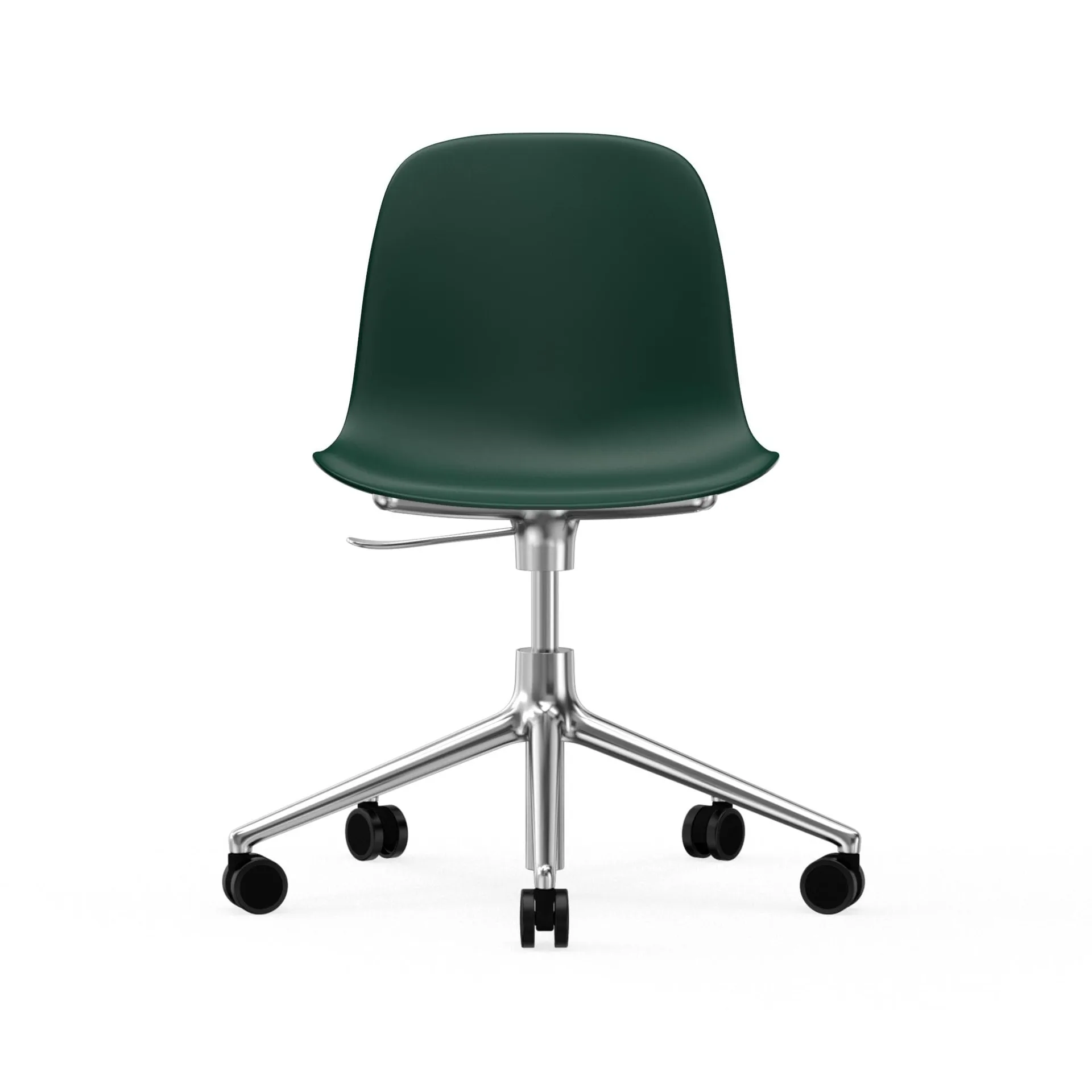 Form chair drehbar, 5W Bürostuhl, Grün, Aluminium, Rollen Normann Copenhagen