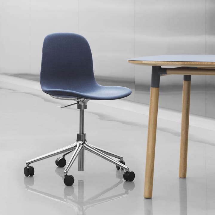 Form chair drehbar, 5W Bürostuhl, Weiß, Aluminium, Rollen Normann Copenhagen