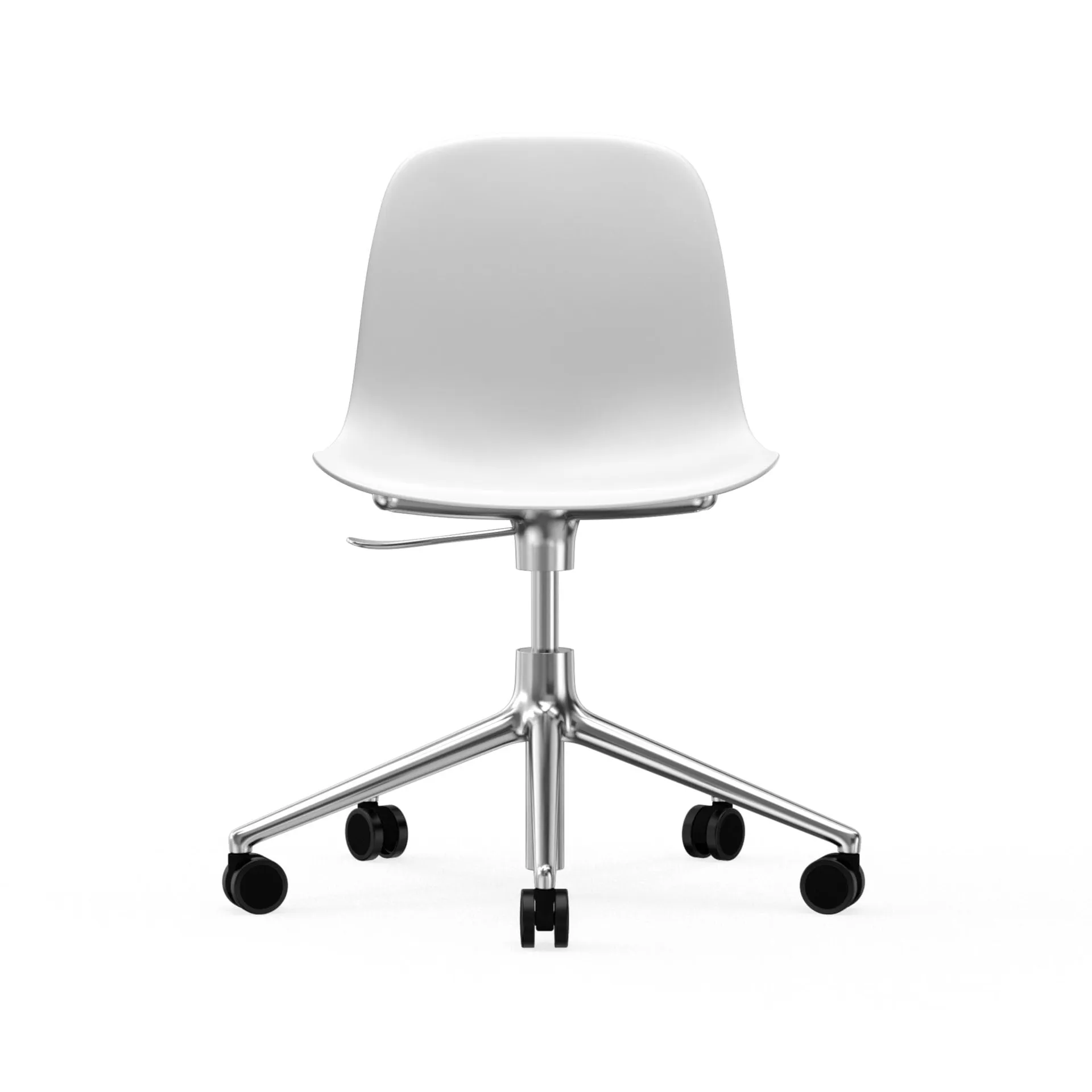 Form chair drehbar, 5W Bürostuhl, Weiß, Aluminium, Rollen Normann Copenhagen