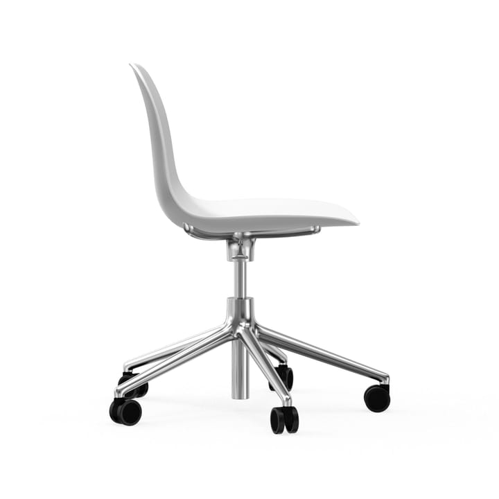 Form chair drehbar, 5W Bürostuhl, Weiß, Aluminium, Rollen Normann Copenhagen