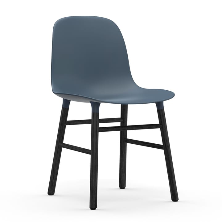 Form Stuhl schwarze Beine, Blau Normann Copenhagen