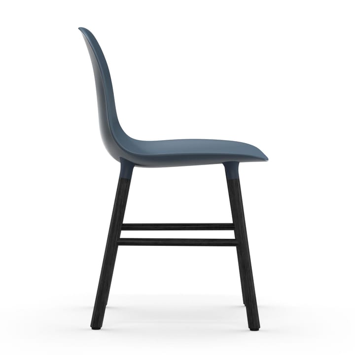 Form Stuhl schwarze Beine, Blau Normann Copenhagen