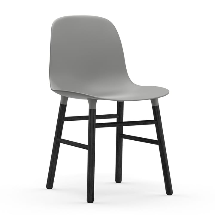 Form Stuhl schwarze Beine, Grau Normann Copenhagen