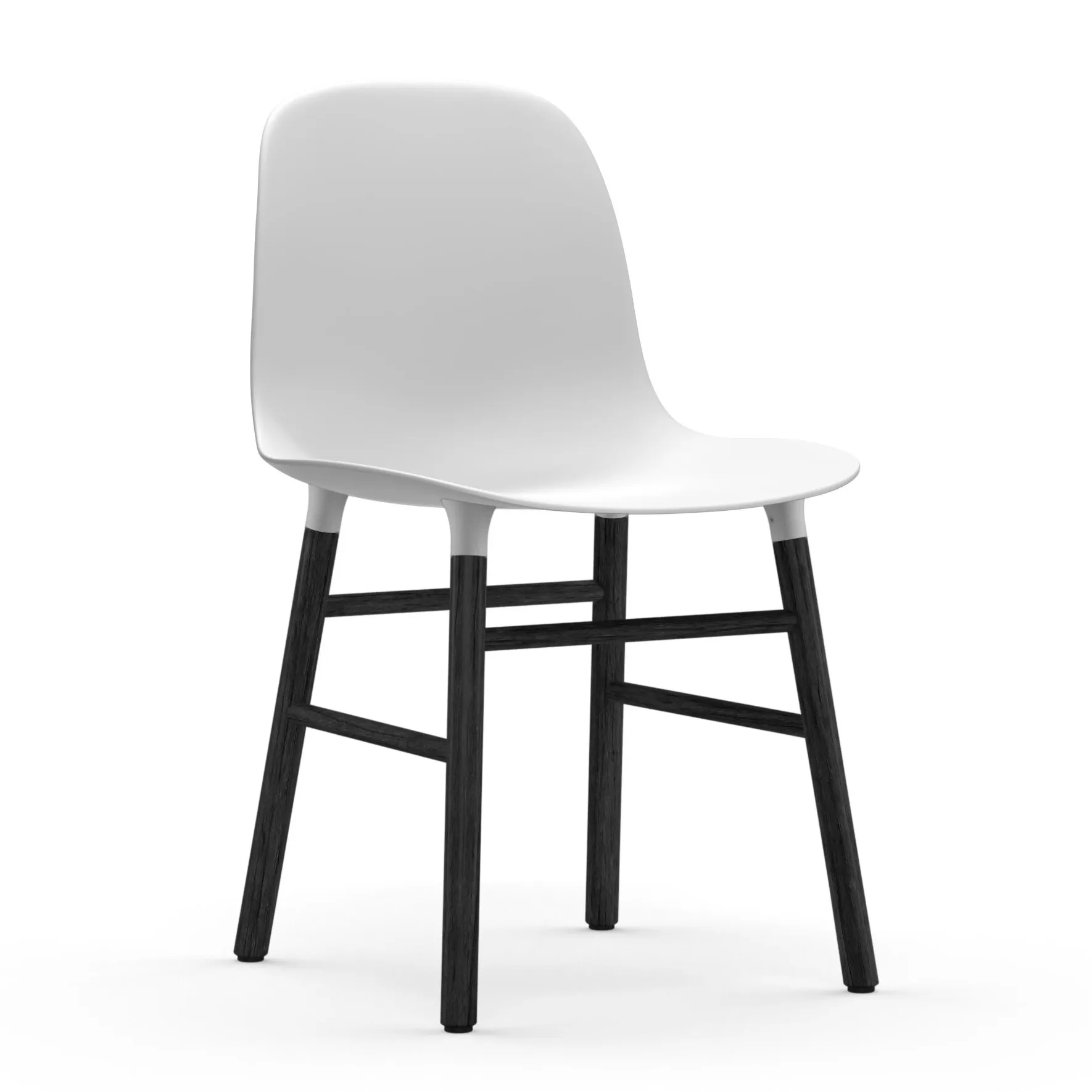 Form Stuhl schwarze Beine, Weiß Normann Copenhagen