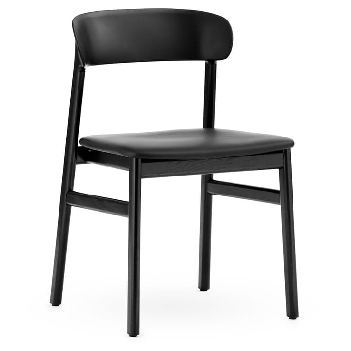 Herit Stuhl Lederpolsterung schwarze Eiche, Schwarz Normann Copenhagen