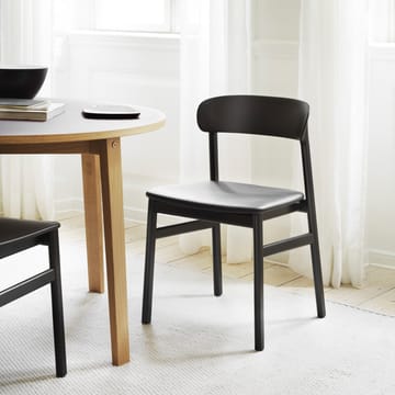 Herit Stuhl Lederpolsterung schwarze Eiche - Schwarz - Normann Copenhagen