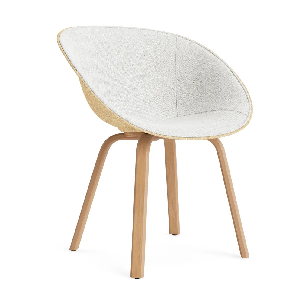 Mat Armchair Armlehnstuhl mit Vorderpolsterung, Hallingdal 110-hemp-beech Normann Copenhagen