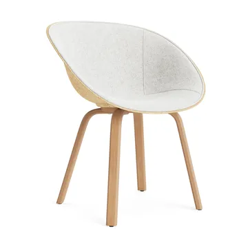 Mat Armchair Armlehnstuhl mit Vorderpolsterung - Hallingdal 110-hemp-beech - Normann Copenhagen