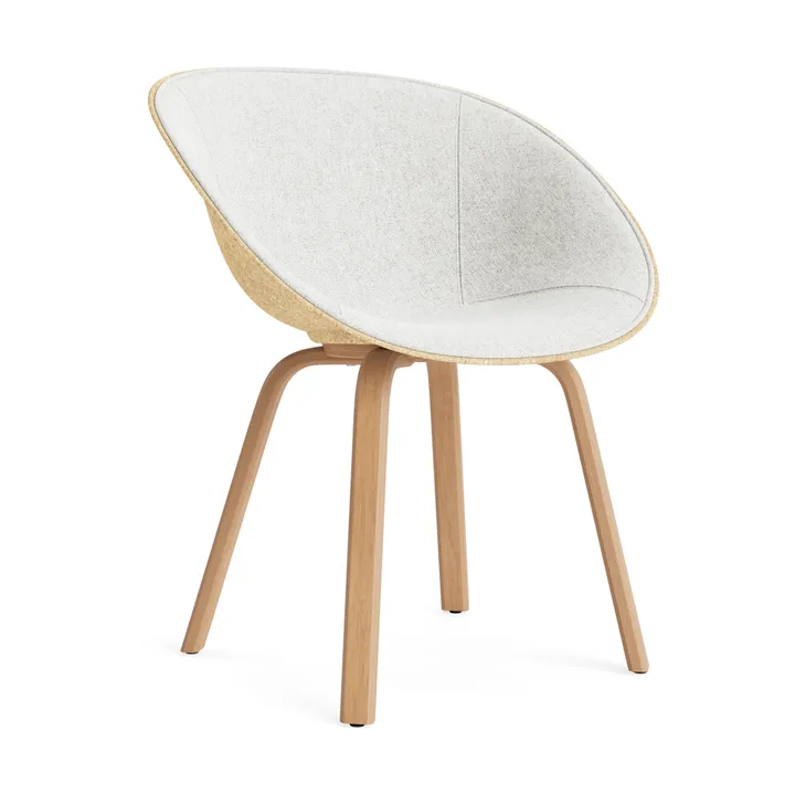 Mat Armchair Armlehnstuhl mit Vorderpolsterung - Hallingdal 110-hemp-beech - Normann Copenhagen