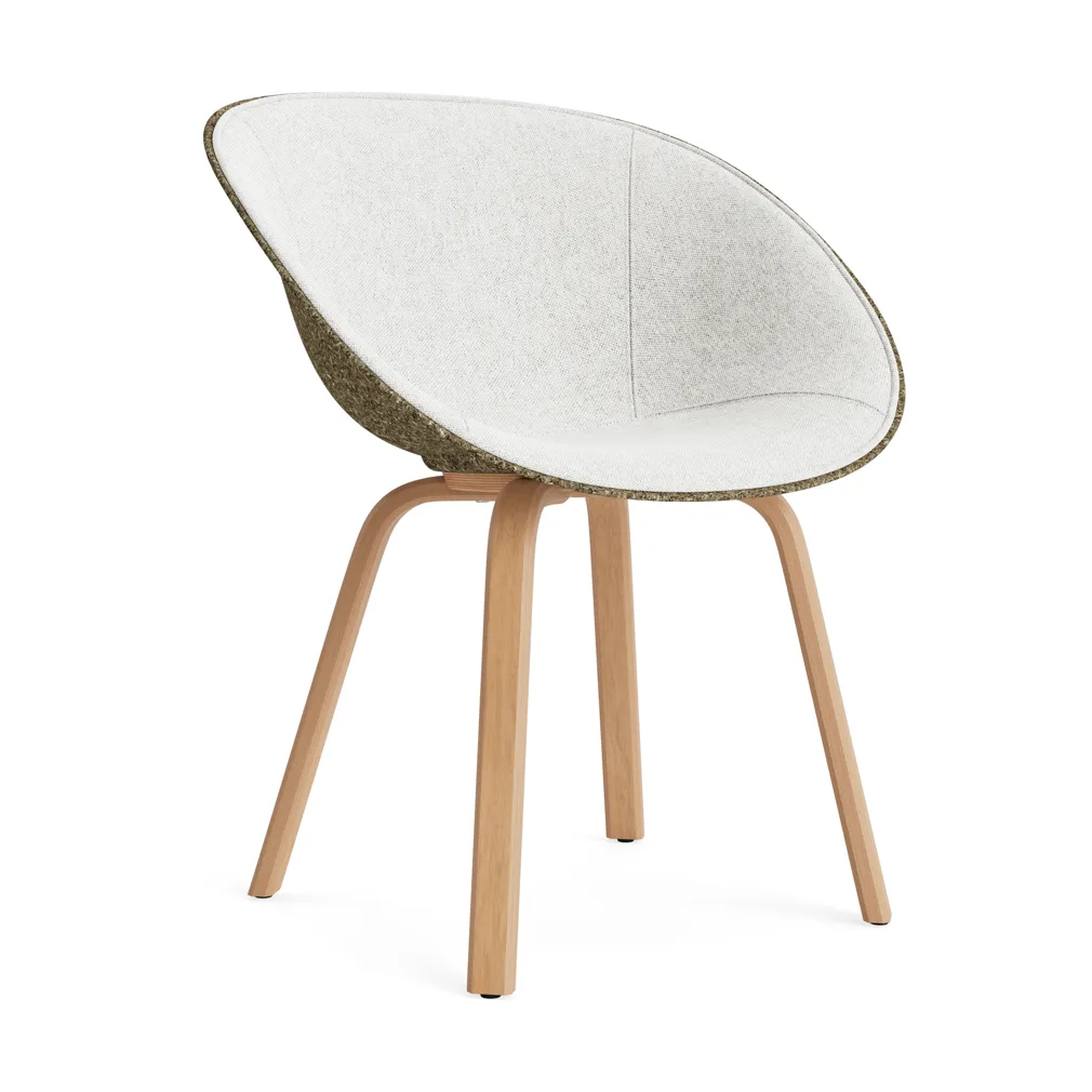 Mat Armchair Armlehnstuhl mit Vorderpolsterung, Hallingdal 110-seaweed-beech Normann Copenhagen