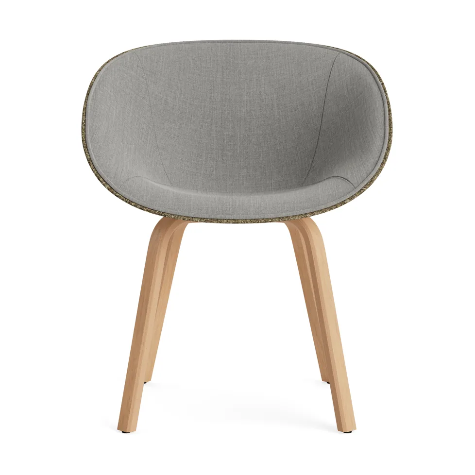 Mat Armchair Armlehnstuhl mit Vorderpolsterung, Remix 133-seaweed-beech Normann Copenhagen