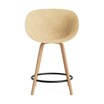 Mat Bar Armchair Armlehnstuhl 65 cm - Hemp-beech-black steel - Normann Copenhagen