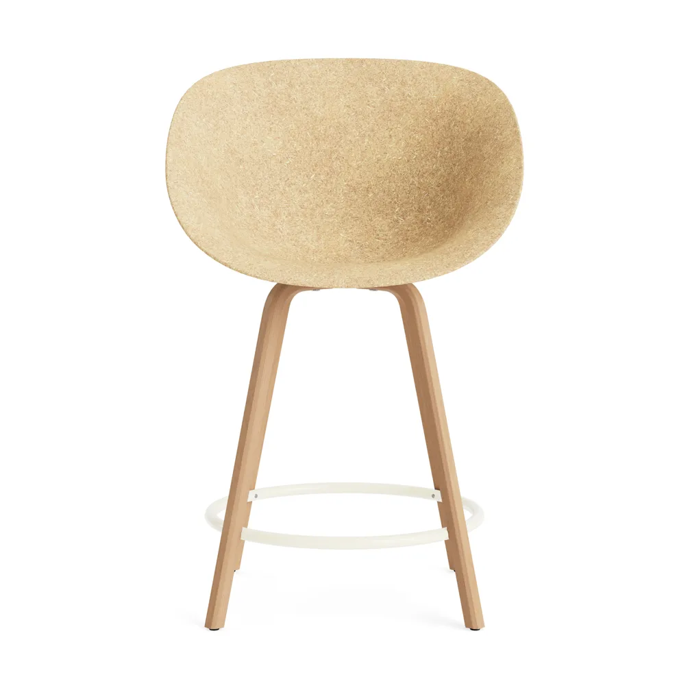 Mat Bar Armchair Armlehnstuhl 65 cm, Hemp-beech-cream steel Normann Copenhagen