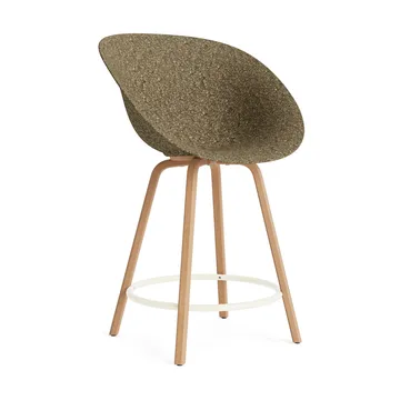 Mat Bar Armchair Armlehnstuhl 65 cm - Seaweed-beech-cream steel - Normann Copenhagen