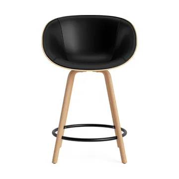 Mat Bar Armchair Armlehnstuhl mit Vorderpolsterung, 65 cm - Ultra 41599-hemp-beech-black steel - Normann Copenhagen