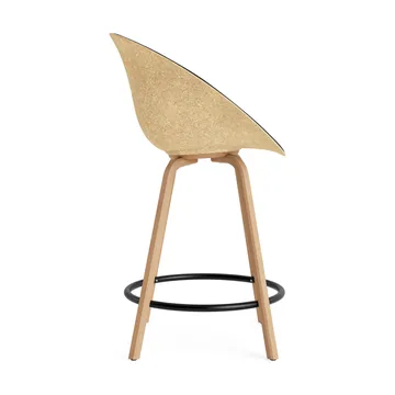 Mat Bar Armchair Armlehnstuhl mit Vorderpolsterung, 65 cm - Ultra 41599-hemp-beech-black steel - Normann Copenhagen