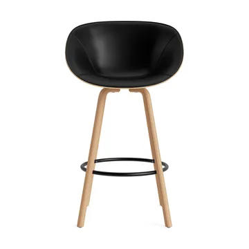 Mat Bar Armchair Armlehnstuhl mit Vorderpolsterung, 75 cm - Ultra 41599-hemp-beech-black steel - Normann Copenhagen