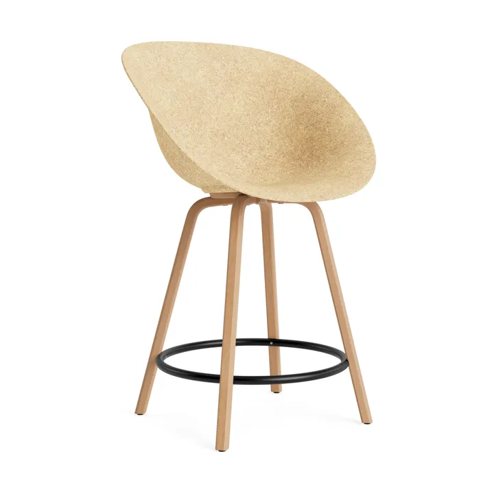 Mat Bar Armchair Barhocker 65 cm - Hemp-beech-black steel - Normann Copenhagen