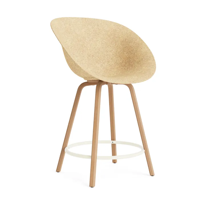 Mat Bar Armchair Barhocker 65 cm - Hemp-beech-cream steel - Normann Copenhagen