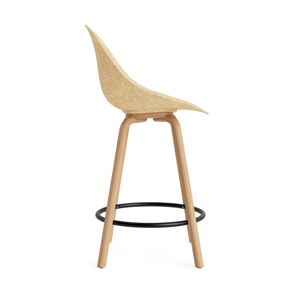 Mat Bar Chair Barhocker 65 cm, Hemp-beech-black steel Normann Copenhagen