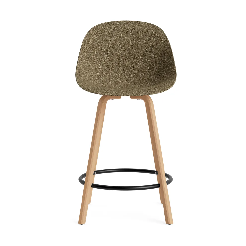 Mat Bar Chair Barhocker 65 cm, Seaweed-beech-black steel Normann Copenhagen