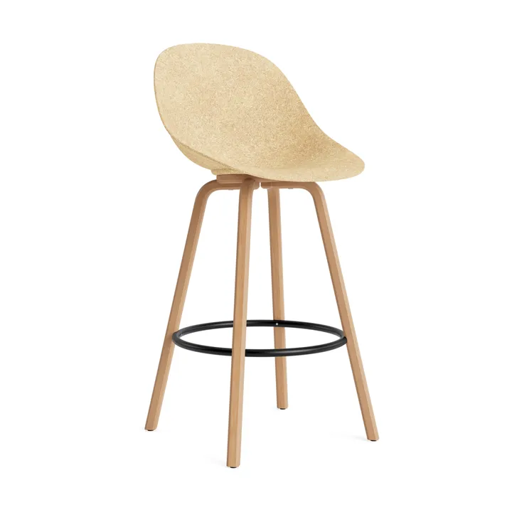 Mat Bar Chair Barhocker 75 cm - Hemp-beech-black steel - Normann Copenhagen