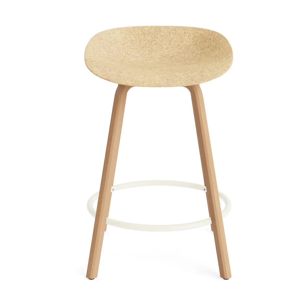 Mat Barstool Barhocker 65 cm, Hemp-beech-cream steel Normann Copenhagen